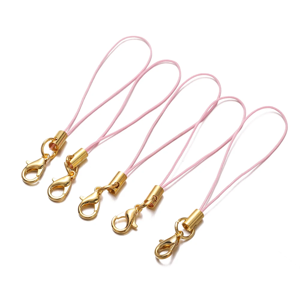 20-100 Stück goldfarbenes Schlüsselanhänger-Seil mit Karabinerverschluss, Lanyard, Lariat-Gurt, Schnüre, DIY-Schlüsselanhänger, Anhängerschnur, Schmuckherstellung – Detail 7