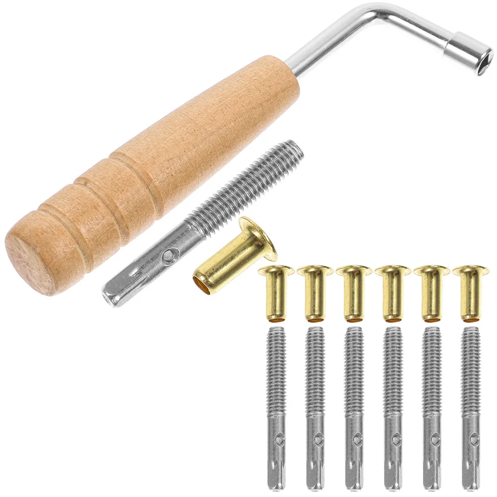

of Harp Metal String Tuning Pin Tuning Wrench Lyre Harp Repairing Lychee fixed string screw accessory set Supplies