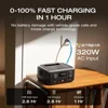 Portable RIVER 3245Wh LiFePO4 Battery Power Station, 300W To 600W AC Output,Fast Charging Solar Generator 2