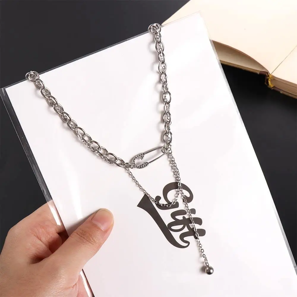 Girls Fashion Dainty Safety Pin Gothic Sweater Necklace Women Clavicle Chain Party Jewelry Korean Style Pendant Necklace 9 S80c0daf1872d4a569ddc9b21938eeba3O