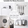 5pcs Seamless Screw Patches, No Drilling, Waterproof, Durable Wall Storage Hooks, Self-adhesive Hooks for Mural Photo Frames 6