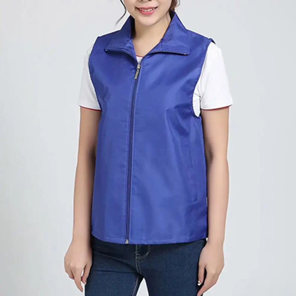 

Multicolor Summer Vest Waistcoat Zipper Jacket For Men Women Work Team Clothing Coat Wholesale