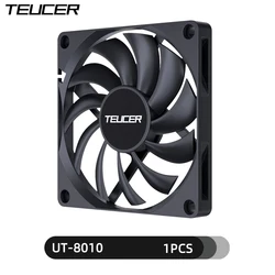 Ultra - Thin 80mm PWM Chassis Cooling Fan for Enhanced CPU Temperature Control (Black)