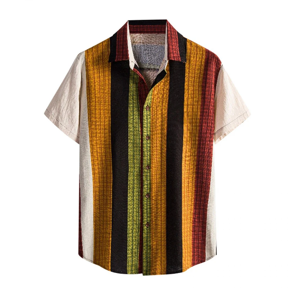 

Пляжная Повседневная Блузка на пуговицах, праздничные пляжные рубашки, совершенно новые рубашки с воротником, обычная длина