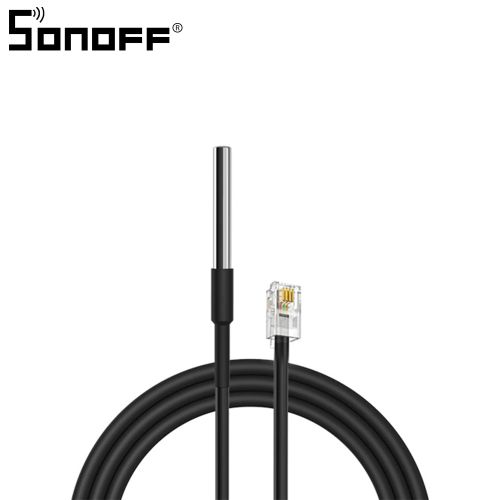 Newest SONOFF Sensor Temperature Sensor DS18B20 RL560 Extension Cable 5M RJ11 Connector Adapter For Sonoff TH Elite/TH Origin 6