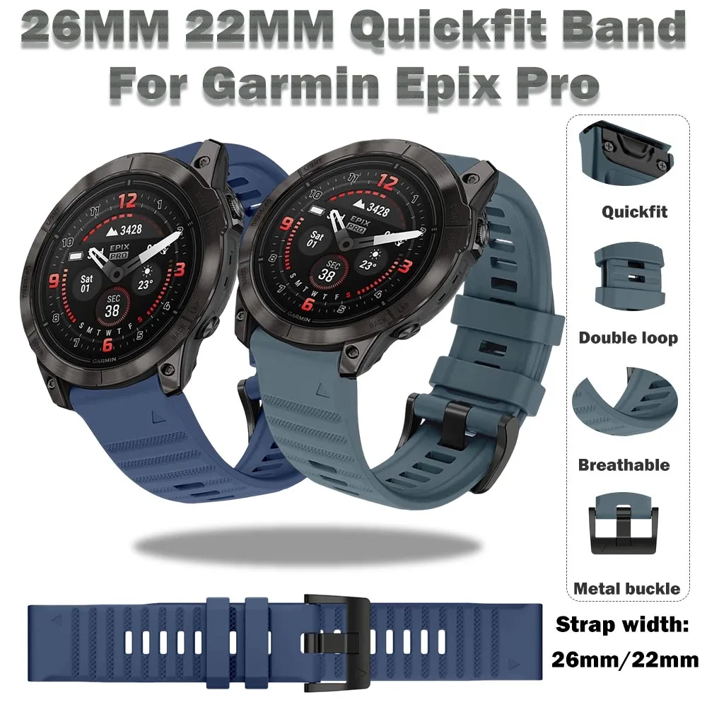 Quickfit Silicone Sports Watch Strap - Enhanced Durability and Comfort