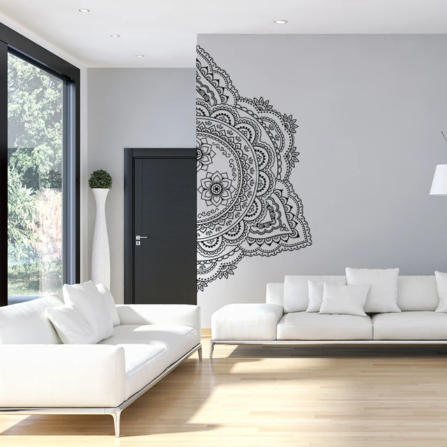 Mandala Yoga Wall Sticker: Peel-N-Stick Wall Decal