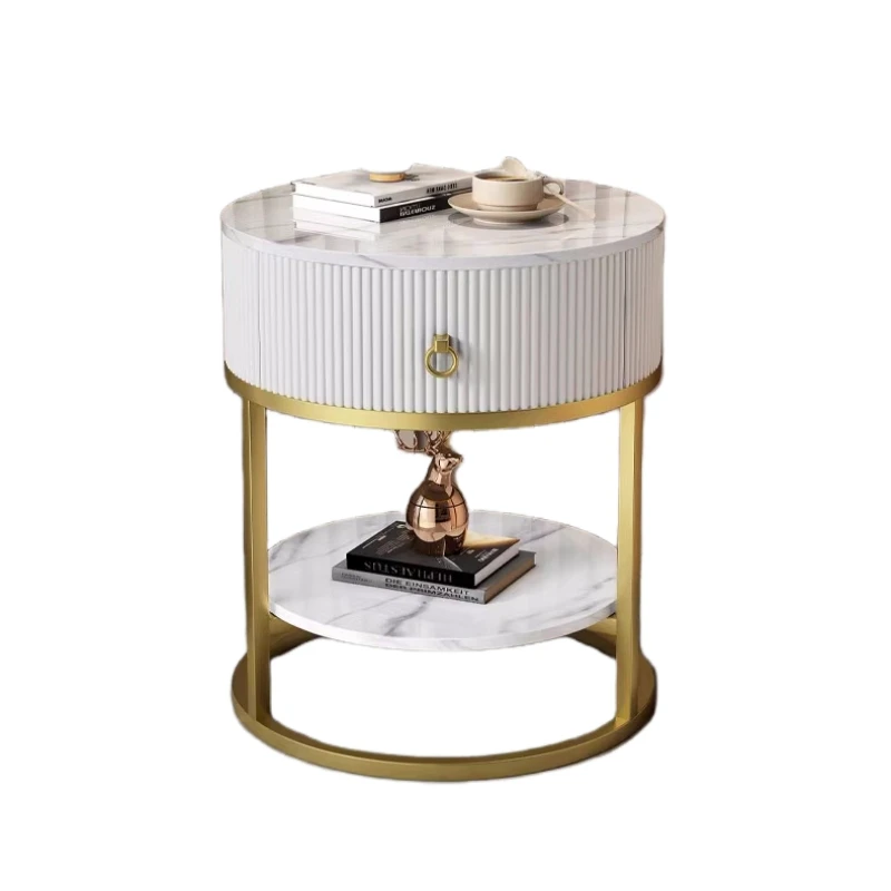 Round Marble Coffee Table Metal Metal Dining Designer Side Coffee Tables Marble Tea Circle Muebles Modern Nordic Furniture