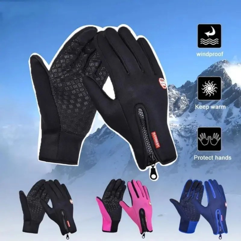 Cycling Running Driving Gloves Warm Thermal Gloves Touchscreen Warm Outdoor Cold Gloves Windproof Non-Slip Womens Gloves unisex women winter knitted gloves solid color elastic men half finger gloves mittens outdoor touchscreen glove wholesale