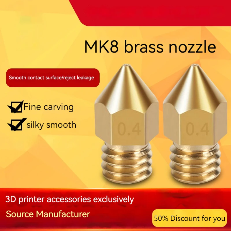 

CHT Nozzle 3D Printer Accessory High Extruder Printhead for 1.75mm 3mm Makerbot mk8 Pointed Brass Nozzle