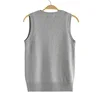 2024 Adult Girls Secondary School Uniform Sweater Vest Female Waistcoat Sleeveless Cosplay Anime Knitting Coat 3