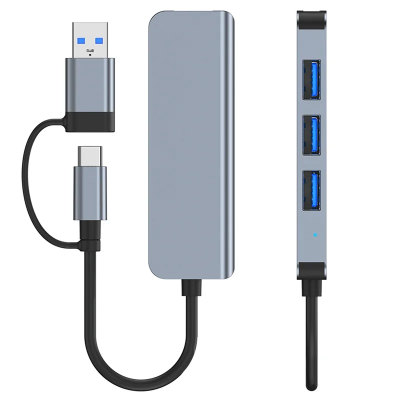 4Port USB 3.0 Hub USB Hub High Speed Type C Splitter 5Gbps for PC Computer Accessories Multiport HUB 4 3.0 2.0 Ports&mdash;AA56