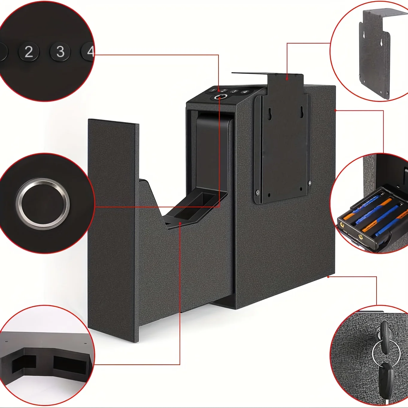 Biometric Slider Handgun Safe 2