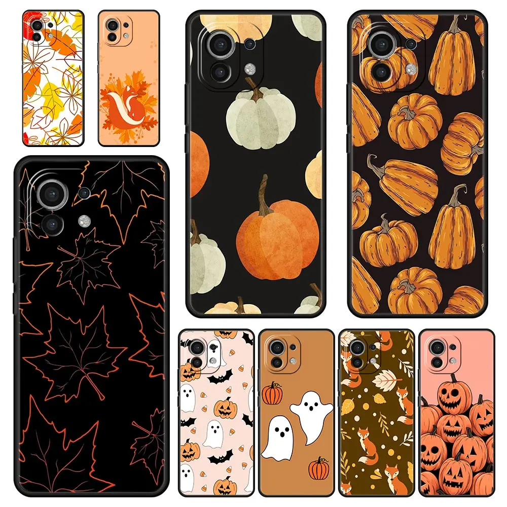 Autumn Leaves & Halloween Fox Pumpkin Phone Case Cover