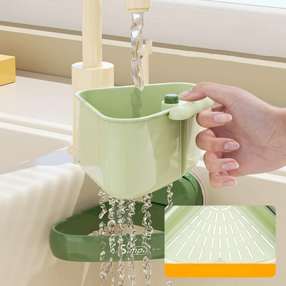 1/2PCS Kitchen Sink Corner Strainer Multi-functional Corner Sink Strainer Corner Sink Strainer Sink Drain Basket Fruit Drainer