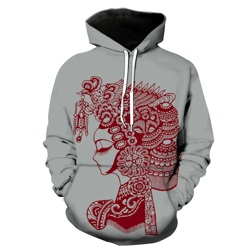 thumbnail image 1 of Sudadera con capucha con estampado 3D de cultura china para hombre, sudadera con patrón de papel divertido, camisetas de calle Harajuku, jerséis de manga larga de otoño, 1 of 5