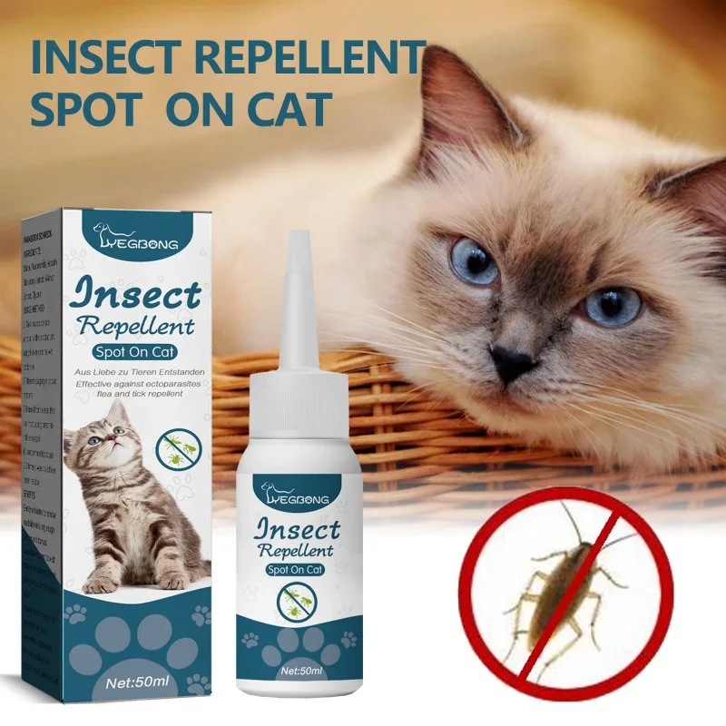 Yegbong Pet Anti-Flea Tick, In Vitro Insect Repellent for Cats and Dogs Skin Cleansing Lice Tick Drops