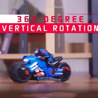 Juguetes de motocicleta eléctrica para niños, coche de control remoto, rotación de deriva, acrobacias 3D, 1: 10 - Imagen 2