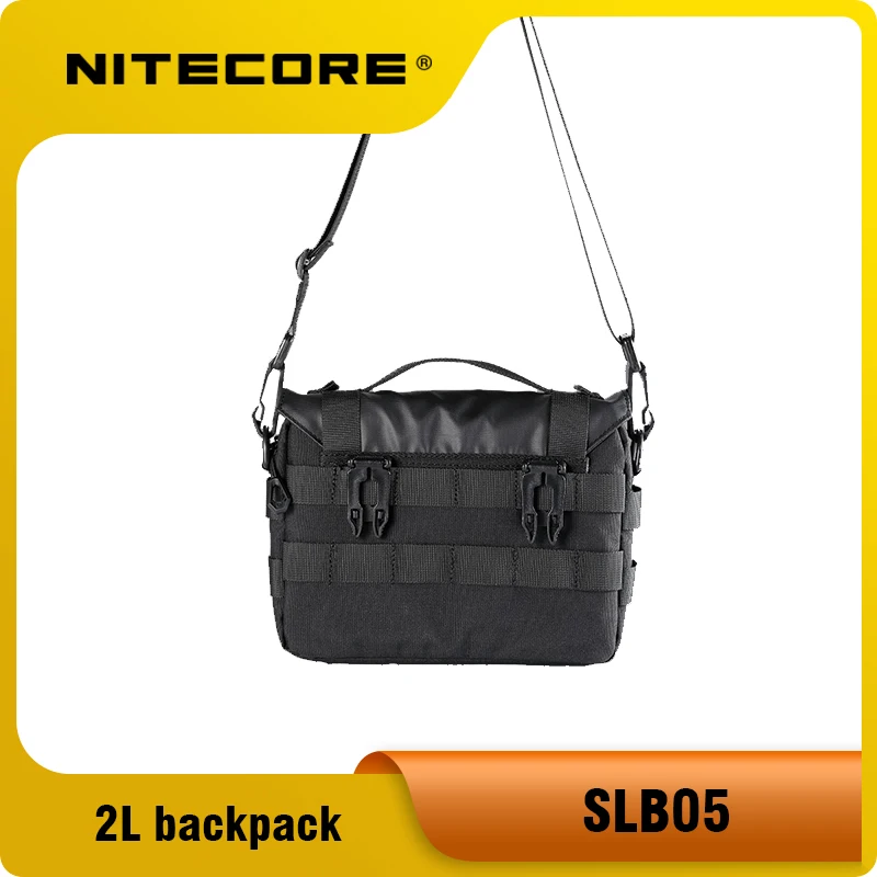 NITECORE 대용량 슬링 백, 핸드백, 방수, 600D 나일론 원단, SLB05, 2L