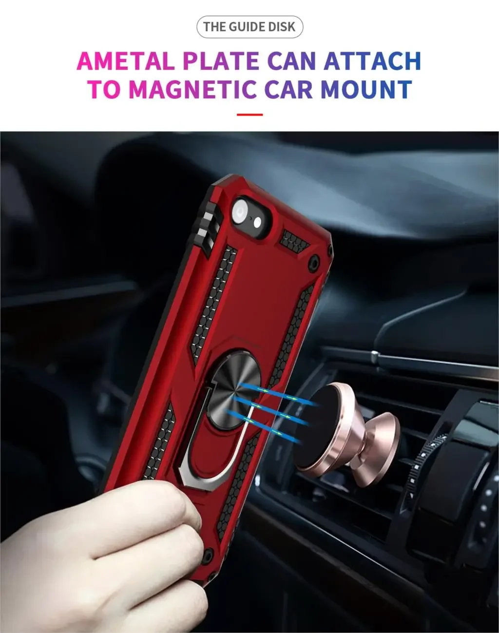 Military Grade Drop-Tested Protective Case with Kickstand & Magnetic Car Mount