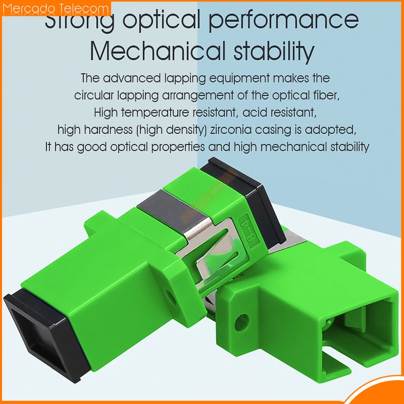 10PCS/bag Fiber Optic Connector Adapter SC/UPC SM Flange Singlemode Simplex SC-SC APC Coupler Brazil fiber optic adapter