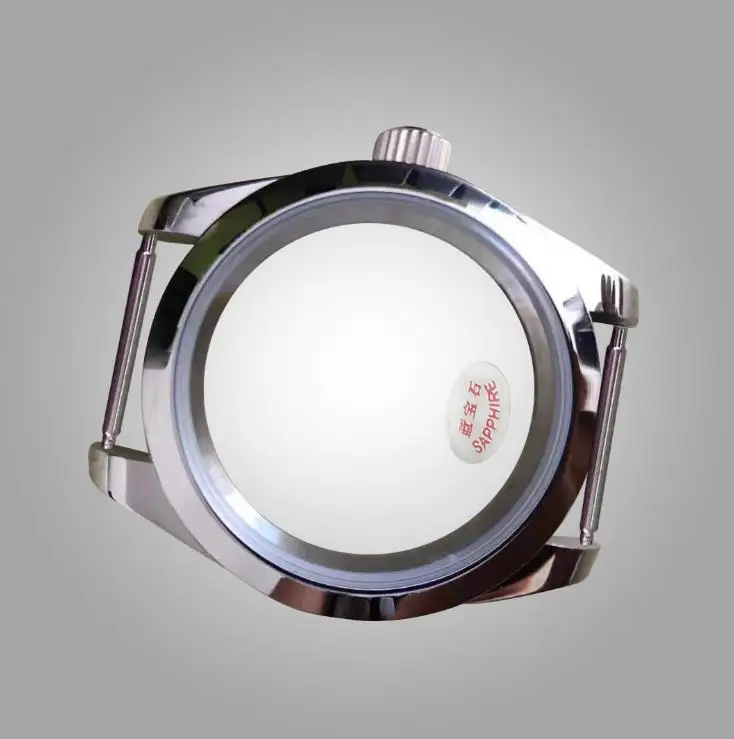 

Replacement Part 316L Stainless Steel Watch Case with Solid Grooved Caseback Sapphire Glass for 2836 8215 2813 3804