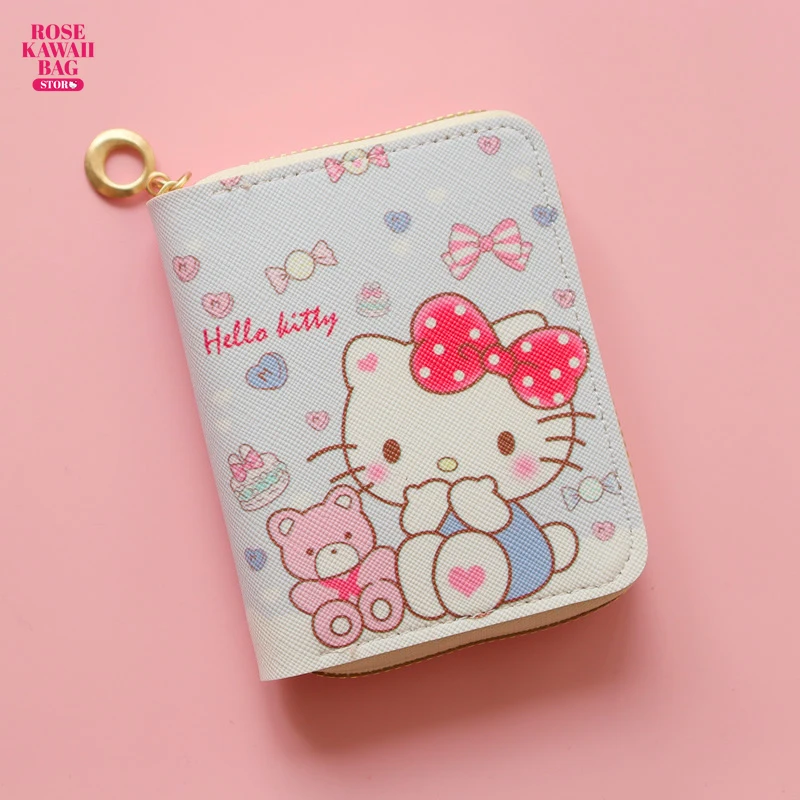 WINGHOUSE X Hello Kitty Officially Licensed Zip-Around Novelty Wallet Money  Organizer with Mirror & Coin Purse for Kids and Little Girls
