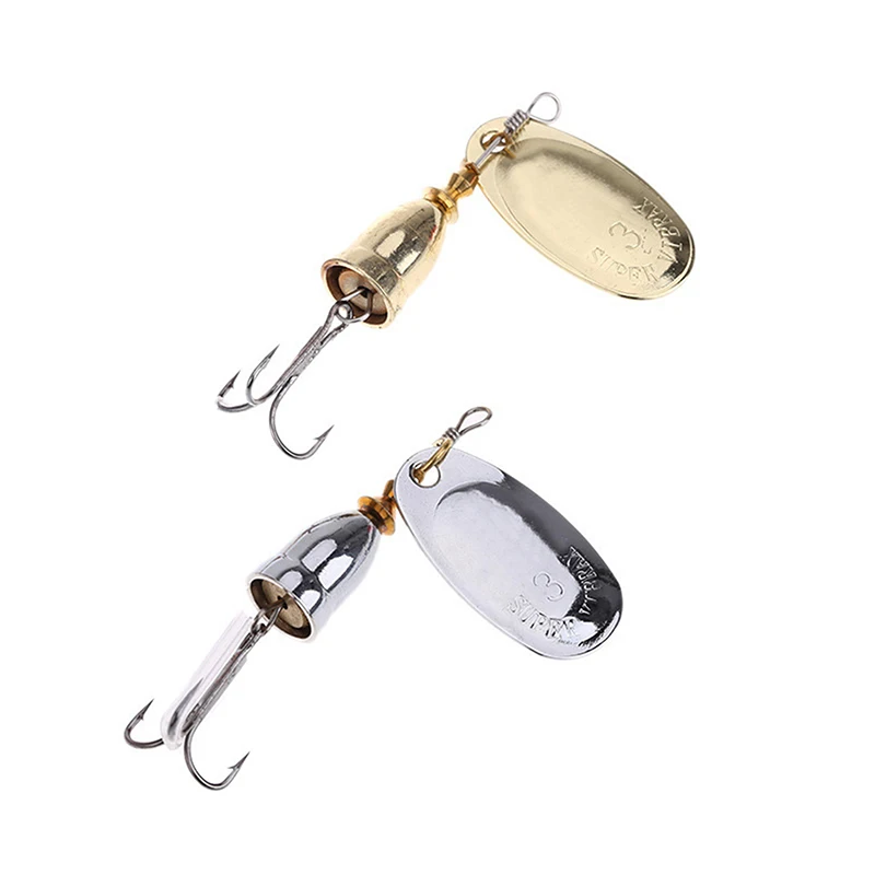 

1PC Blade Rotating Spinner Fish Lure Metal Lure Brass Hard Artificial Spoon Bait Copper Freshwater Creek Trout Fishing Tackle