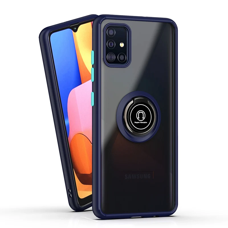 KEYSION Fashion matt ümbris Samsung A71 A51 5G A31 läbipaistev rõngasalus Põrutuskindel telefoni kate Galaxy M51 M31S jaoks _voghion.com