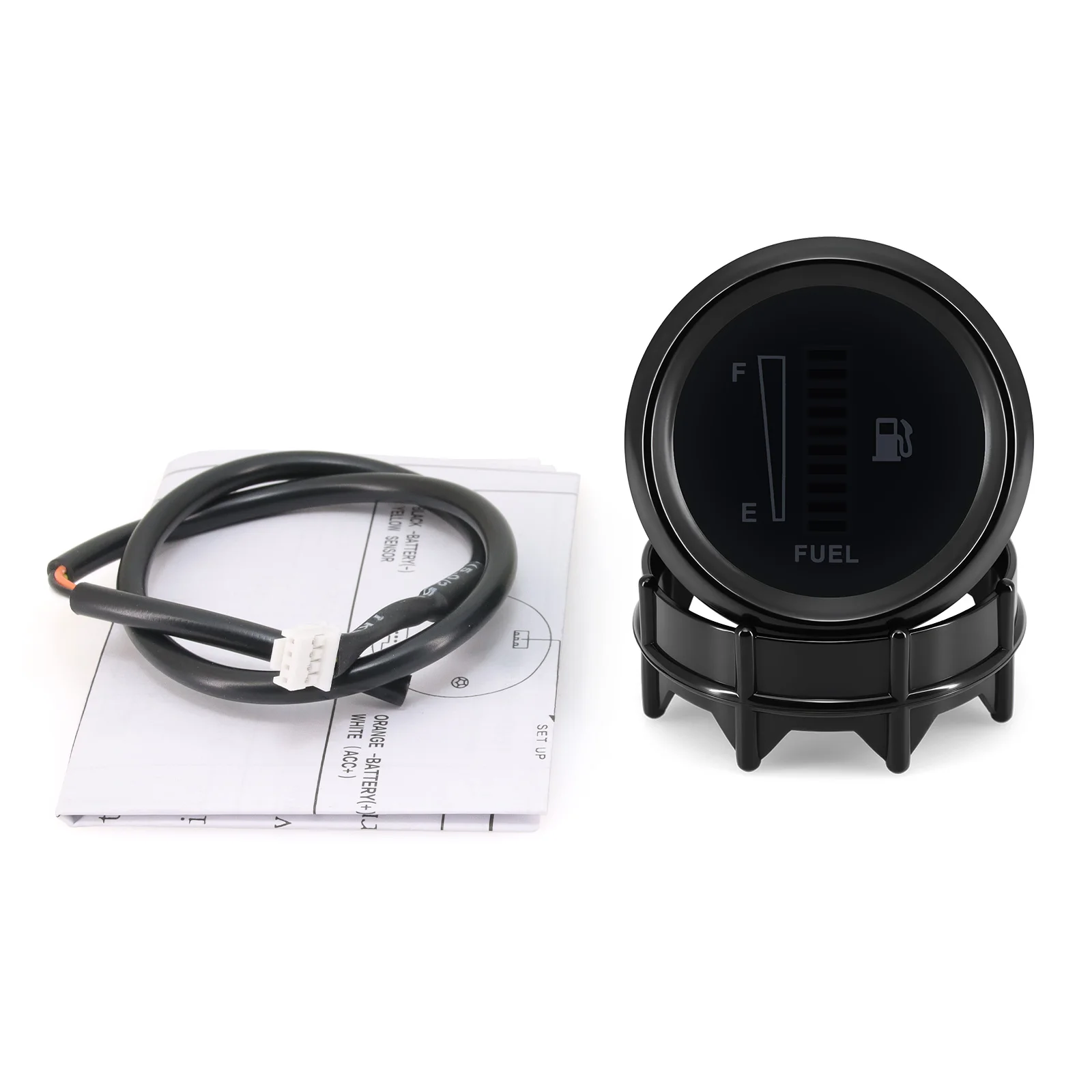 ZMFJH 2인치 52mm 연료량 게이지 10 LED 오일 탱크 레벨 미터 240-33옴 LED 조명 포함 자동차 12V 디스플레이 연료 게이지 미니 미터