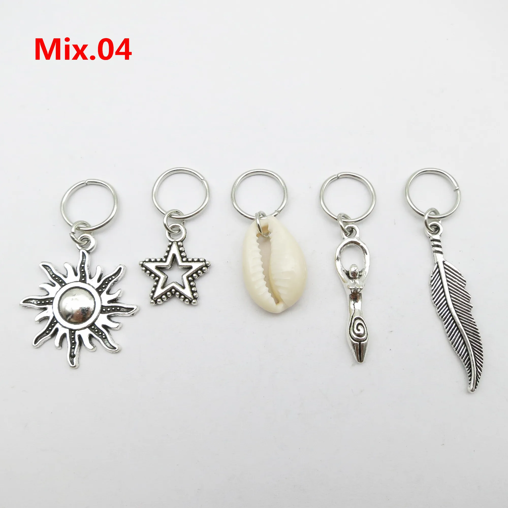 5pcs Hair Braid Dread Dreadlock Beads Clips Charms African Braids Cuffs Rings Hip Hop Style Jewelry Dreadlock Clasps Accessories 5