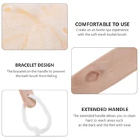 Exfoliating Sponge Brush Scrubber Sponges Shower with Handle Baby Bath Tub Loofah Body Exfoliator Bamboo Miss 2