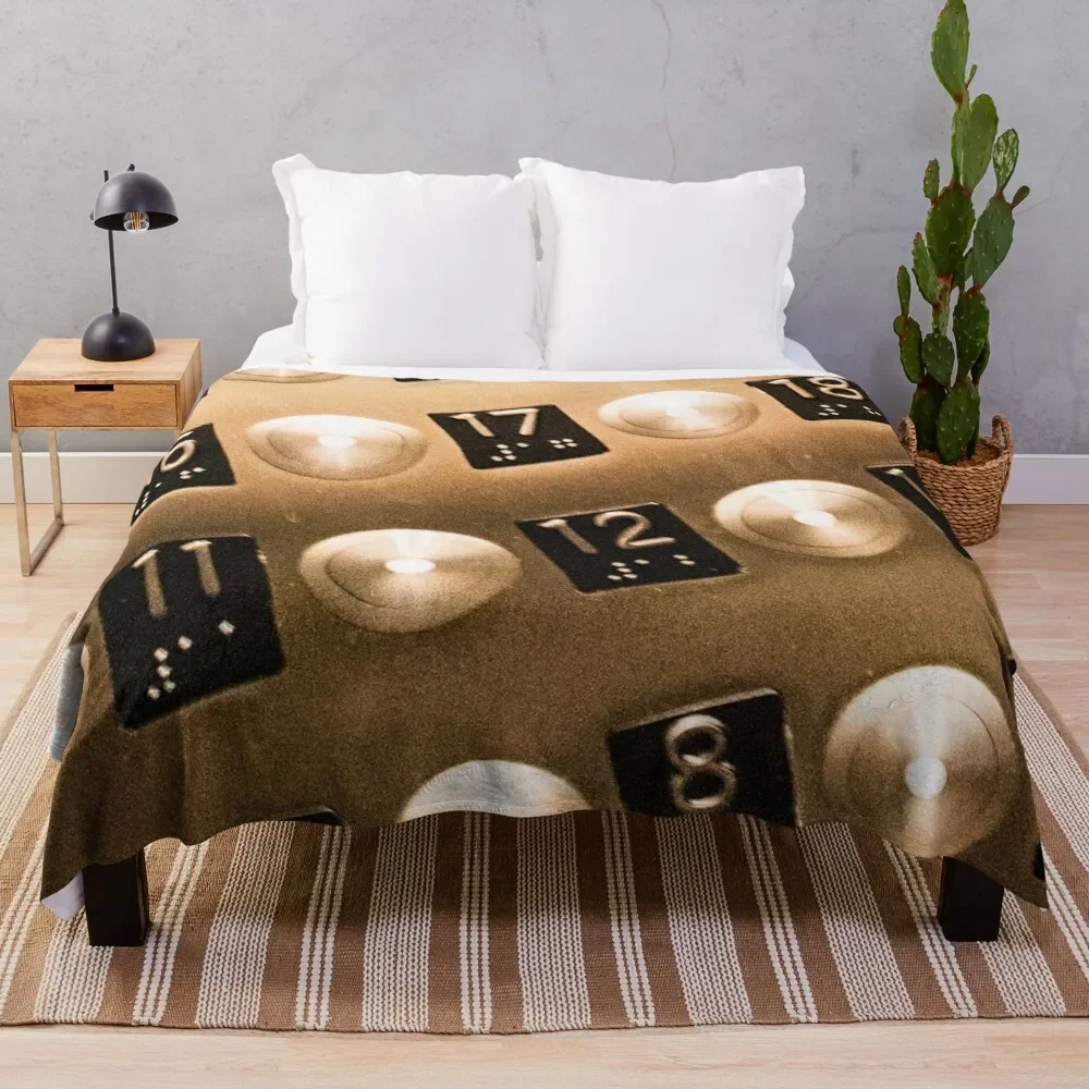 

Elevator Buttons Throw Blanket Hairys warm winter Flannel Fabric Blankets