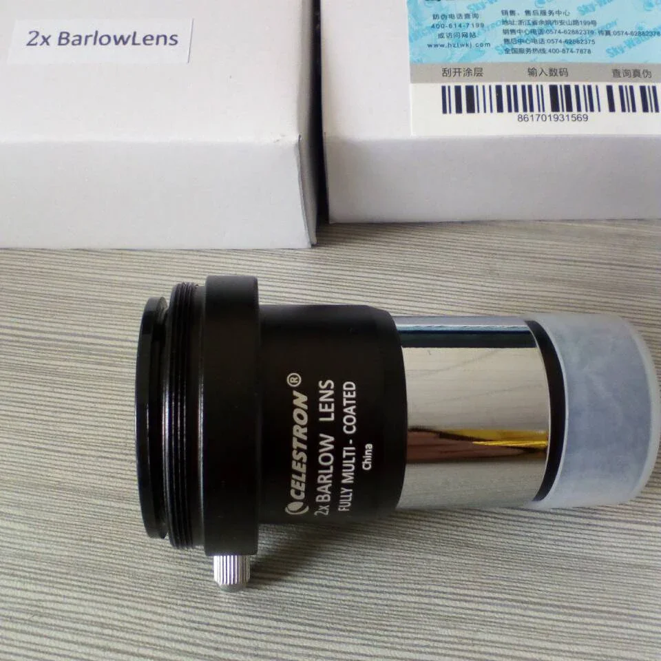 Celestron Barlow Eyepiece 2x Barlow Lens 1.25 Inch Telescope Eyepiece