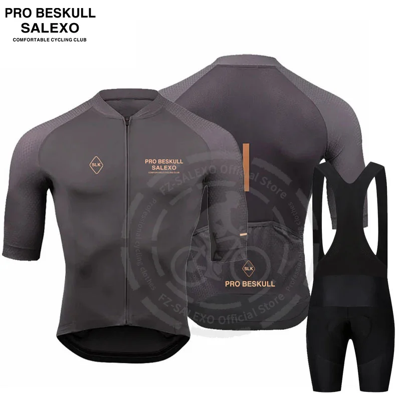 SALEXO Summer Cycling Jersey Sets Short Sleeve Sports Bicycle Clothing MTB Clothes Wear Maillot Ropa Ciclismo Bike Uniform