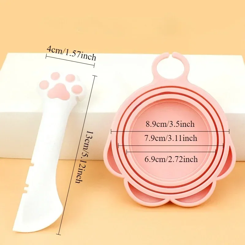 1PC Long handled pet canned food spoon cat canned food opener feeding dog stirring dry and wet spoon feeding cat shovel 2