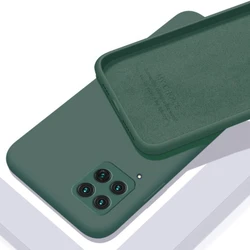 Silicone Soft Rubber Phone Protector Case - A22 5G (Black Green)