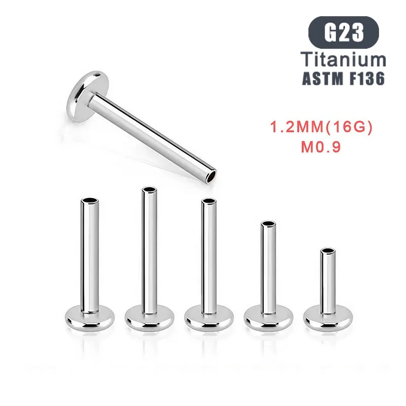 

20pcs ASTM F136 Titanium Lip Nails G23 Intrernal Threaded Implant Grade for Sensitive Tongue Stud Piercing Jewelry Accessories