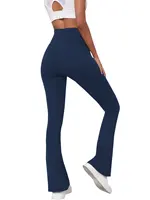 Plus Size Women's Super Soft High Waisted Flare Pants, Leggings Tummy Control Soft Bootleg Bell Bottoms Running - Image 4
