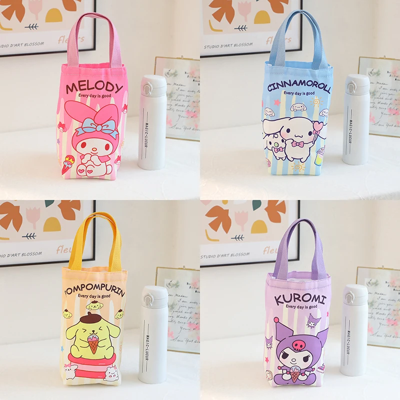 

Kawaii Sanrio, Hello Kitty сумка для бутылки воды Cute Kuromi почтовые сумки из холщовой ткани