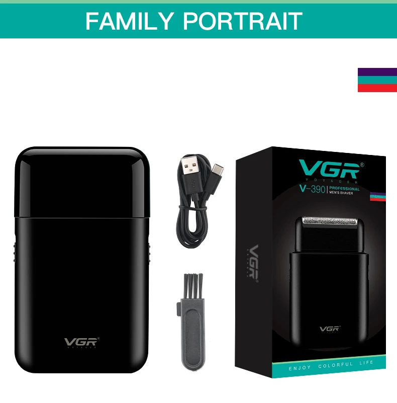 Vgr Rasoir Électrique Professionnel Portable Pour Barbe Et Visage_voghion.com