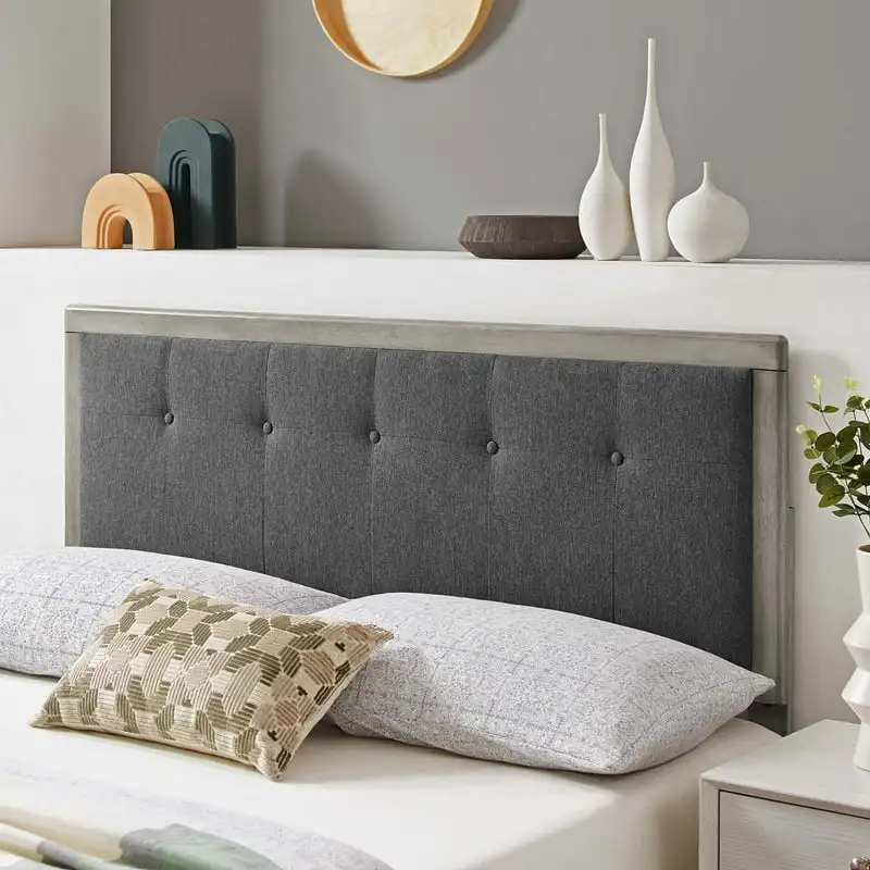 

Tufted Twin Fabric and Wood Headboard-MOD-6224