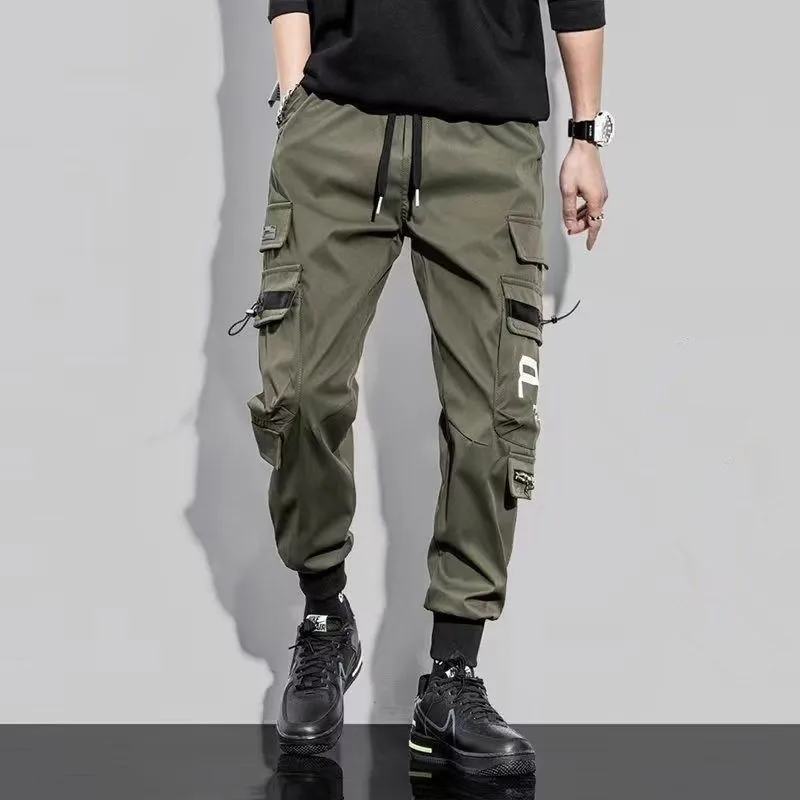 

Spring Summer Streetwear Men Cargo Pants Breathable Thin Slim Large Multi-Pockets Work Joggers Casual Pants for Men Trousers 5XL