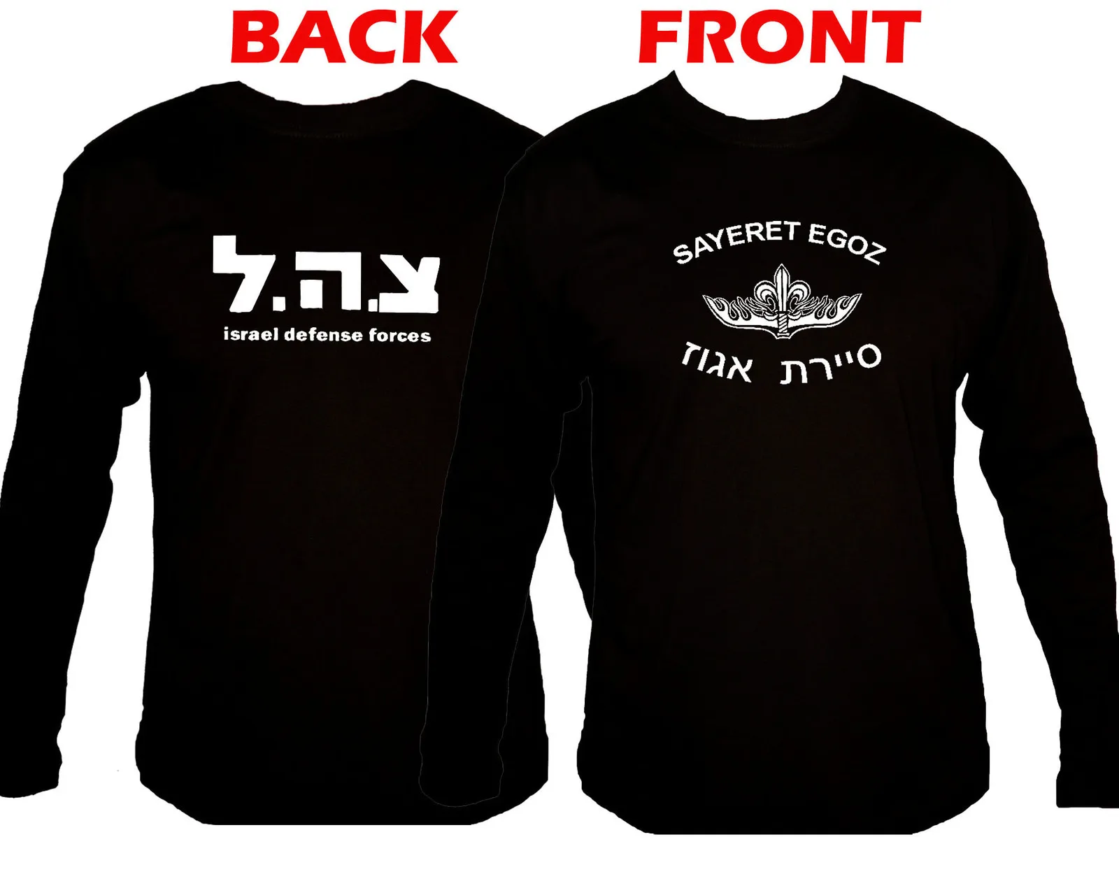 

Israel Army IDF Zahal Special Forces Ops Sayeret Egoz T-Shirt Long Sleeve Casual 100% Cotton O-Neck T Shirt