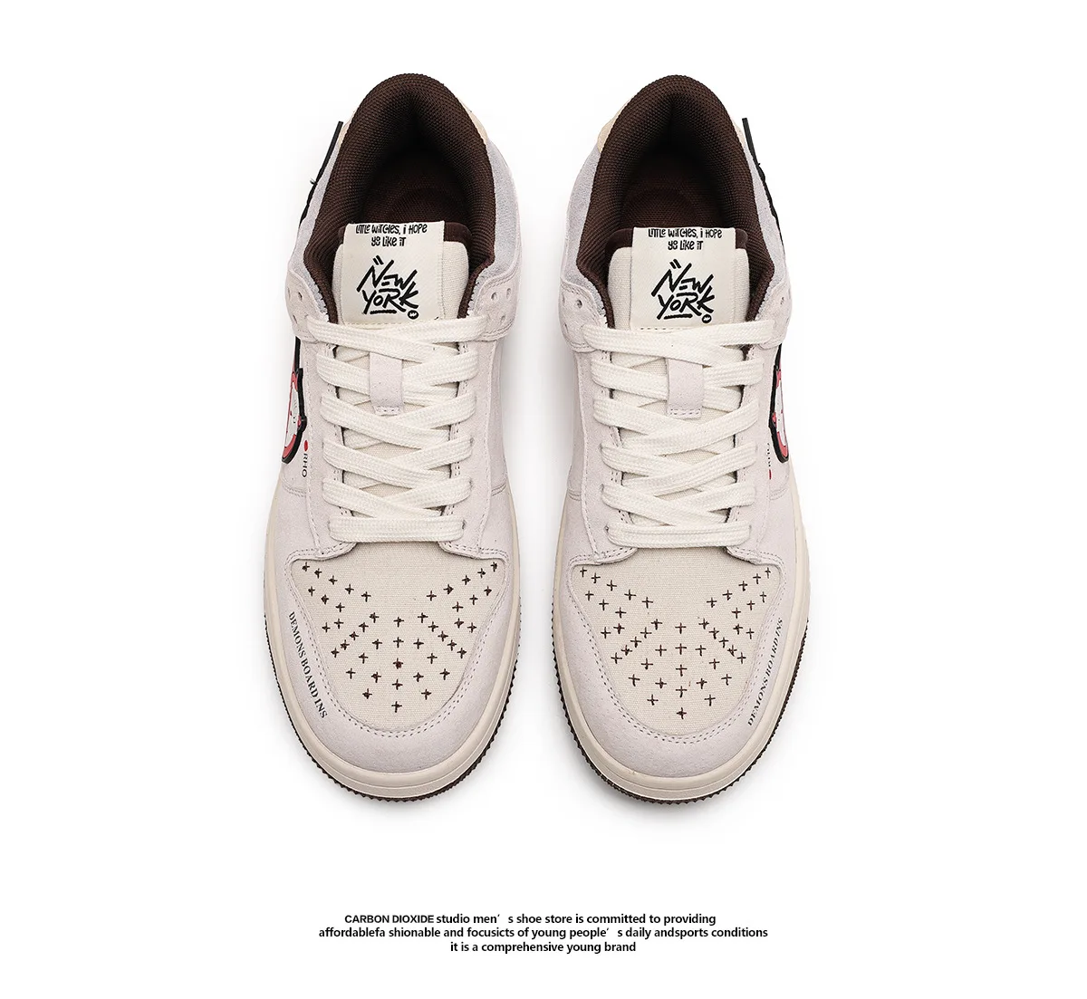 Unisex Retro Y2K Demon Lightning Skate Sneakers