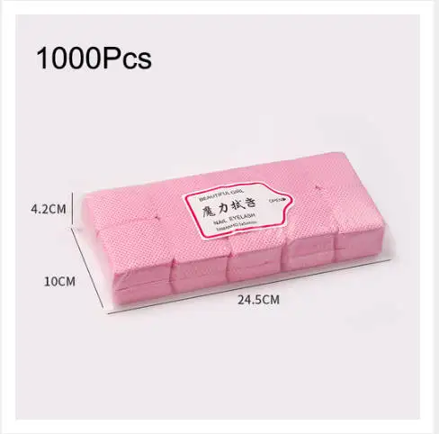 Lint-Free Cotton Pads for Nail and Beauty Cleaning - Eyelash Glue & Gel Polish Remover Wipes