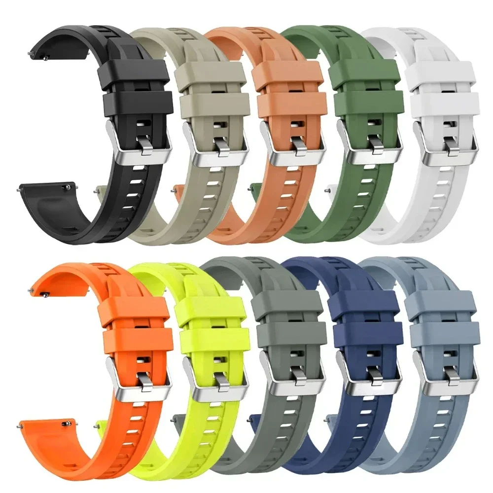 Silicone Sport Wristband Accessory for Smartwatches - 22mm Strap