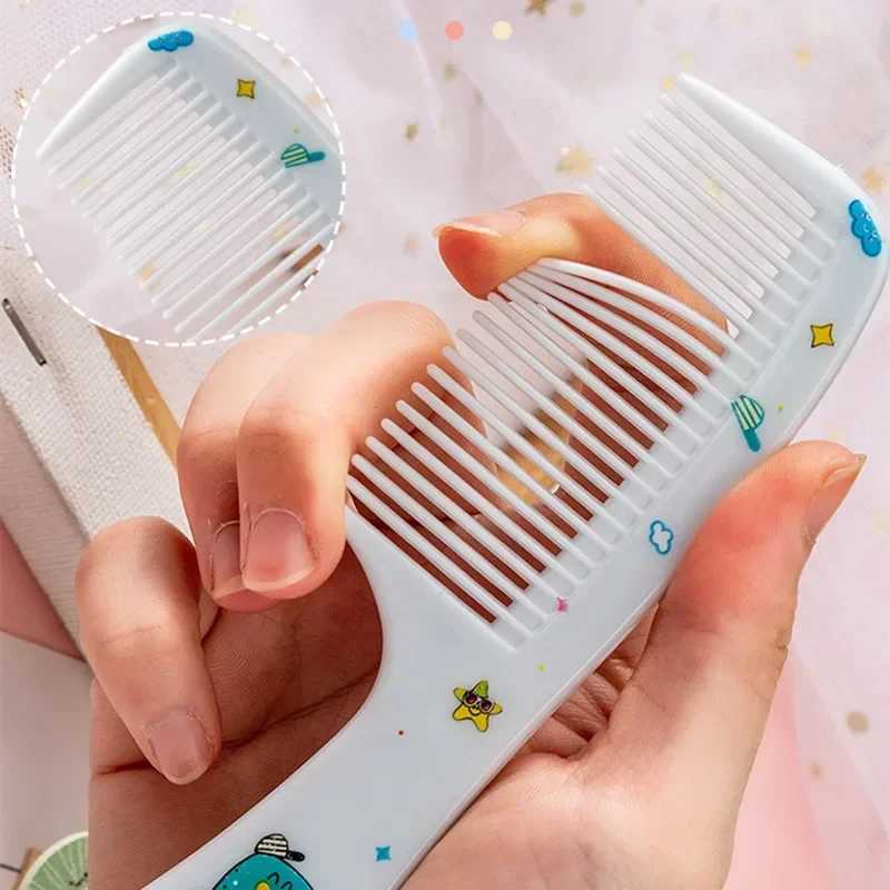 2pcs/set Children Cute Cartoon Anti-static Hair Dressing Comb Curly Portable Travel for Kids Girls Plastic Comb Hair Care Comb