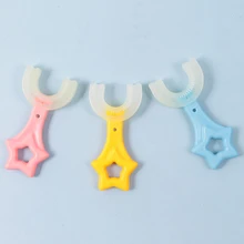 

Baby Toothbrush Children 360 Degree U-shaped Child Toothbrush Teethers Baby Brush Silicone Kids Teeth Oral Care Cleaning