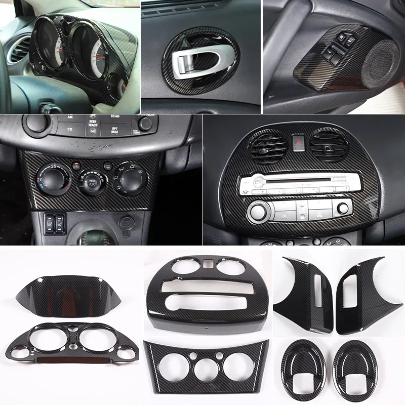 

8 piece set For Mitsubishi Eclipse 06-11 ABS Air conditioner multimedia frame Cover Window Lifting Button Cover Car Accessories